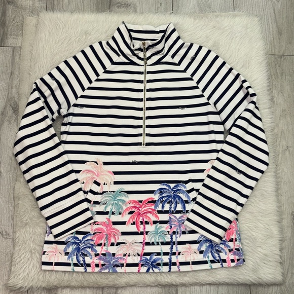 Lilly Pulitzer Skipper Popover- Desert Palm Stripe - Picture 13 of 14